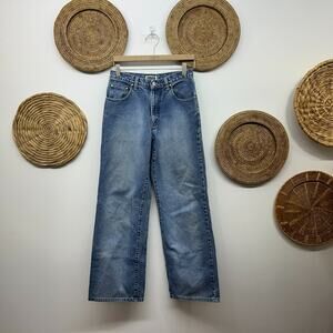 Vintage Y2K 2000s Xhilaration Blue Loose Fit Wide Leg Straight Leg Jeans 7